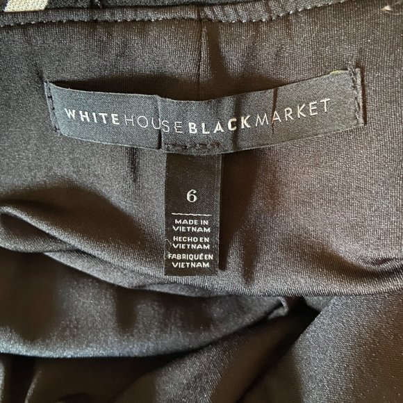 White House and Black Market Lined Midi Skirt 6 Chevron Striped A-Line Lace-up - Picture 7 of 7